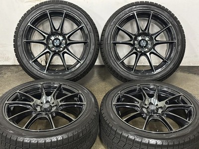 JDM Used WEDS wheel set 4-piece set 17x7.5J +48 PCD 100 215/45R17 (No Tires) - Image 2