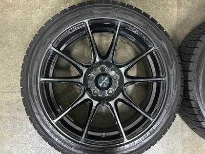 JDM Used WEDS wheel set 4-piece set 17x7.5J +48 PCD 100 215/45R17 (No Tires) - Image 4