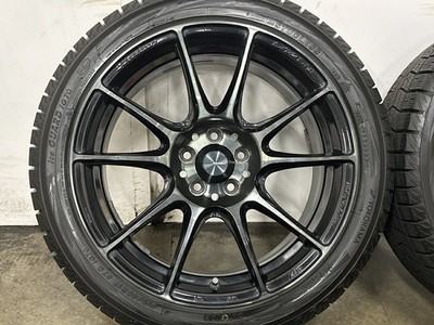 JDM Used WEDS wheel set 4-piece set 17x7.5J +48 PCD 100 215/45R17 (No Tires) - Image 6