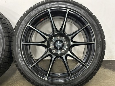 JDM Used WEDS wheel set 4-piece set 17x7.5J +48 PCD 100 215/45R17 (No Tires) - Image 7