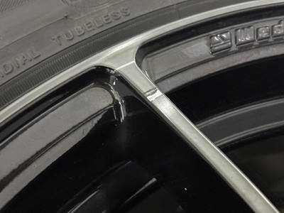 JDM Used WEDS wheel set 4-piece set 17x7.5J +48 PCD 100 215/45R17 (No Tires) - Image 9