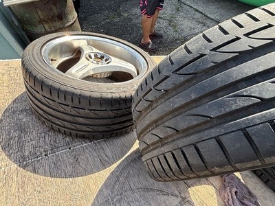 JDM RareRAYS VOLK C-ULTOLA PCD114.3 8J+9J Rarer than TE37 even rarer (No Tires) - Image 9