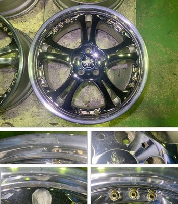 JDM Weds Kranze Cerberus 19-inch Chrome Wheels Deep Rim 8.5J +44 8.5J (No Tires) - Image 3