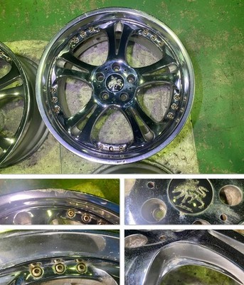 JDM Weds Kranze Cerberus 19-inch Chrome Wheels Deep Rim 8.5J +44 8.5J (No Tires) - Image 5