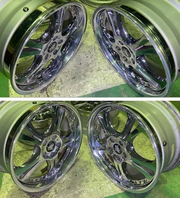 JDM Weds Kranze Cerberus 19-inch Chrome Wheels Deep Rim 8.5J +44 8.5J (No Tires) - Image 8