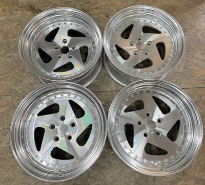JDM RareFRONT LINE FLS09 17x9J+10 9J-3 PCD114.3 5-hole 5H Deep Rim Silv (No Tires)