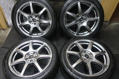 JDM TRD T7R 17x7J +47 PCD100 5 holes BS 215/45R17 (No Tires)
