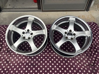 JDM ① Carisson 1/5 9.5j PCD114.3 Celsior Crown Euroline Work Carisson (No Tires)