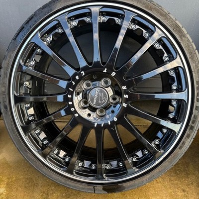 JDM Rare vintage car wheels Black Modora Italian-made 14-piece PCD 114 (No Tires) - Image 6