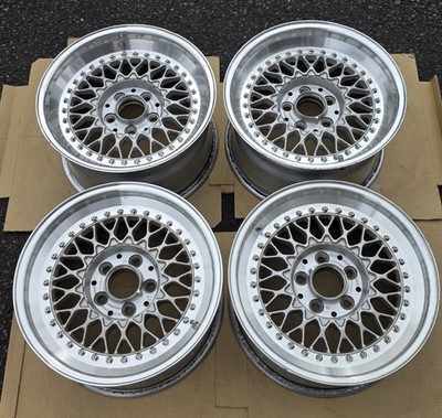 JDM BBS RS180 RS247 16x7.5J +14 8.5 +14 PCD 114.3 5H Wheel 4-Wheel Set 130 Cr (No Tires)