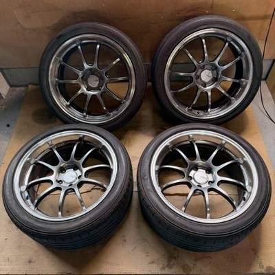JDM ADVAN Racing RZ-DF wheels 199.5/8.5J +30/38 5-hole 114.3 bolt patt (No Tires)