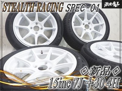JDM Roadster Size STEALTH RACING SPEC-01 15x7J +30 4-100 Deep Con Whee (No Tires)