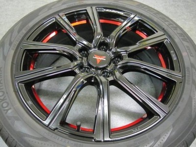 JDM Honda Elysion 4-Wheel Set WEDS NOVARIS black/red 18-inch 5H 5-hole PCD 1 (No Tires) - Image 3