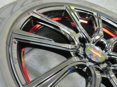 JDM Honda Elysion 4-Wheel Set WEDS NOVARIS black/red 18-inch 5H 5-hole PCD 1 (No Tires) - Image 5