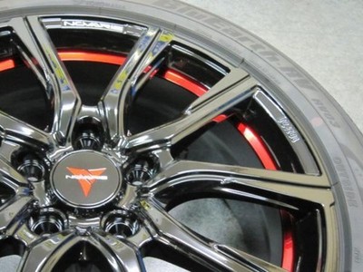 JDM Honda Elysion 4-Wheel Set WEDS NOVARIS black/red 18-inch 5H 5-hole PCD 1 (No Tires) - Image 6