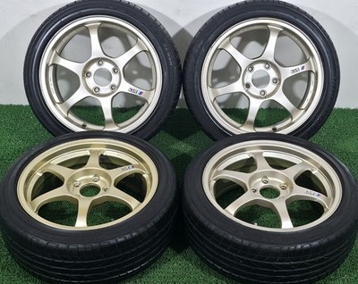 JDM Rare SSR TYPE-C 17-inch wheels with tire and wheel PCD 114.3 7.5J (No Tires)
