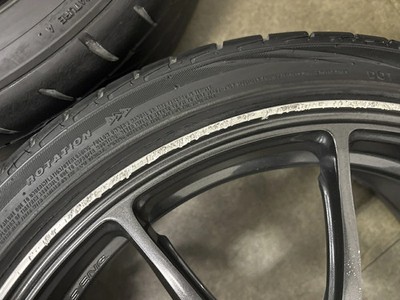JDM Used RAYS 4-Wheel Set 18x7.5J +48 PCD 100 205/40R18 86w NITTO (No Tires) - Image 10
