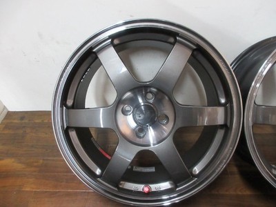 JDM ・RAYS TE37 SAGA SL 17in7.5J+36 4 hole PCD98 abarth595/695 fiat500 (No Tires) - Image 2