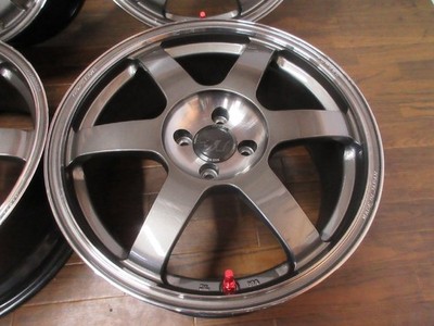 JDM ・RAYS TE37 SAGA SL 17in7.5J+36 4 hole PCD98 abarth595/695 fiat500 (No Tires) - Image 5