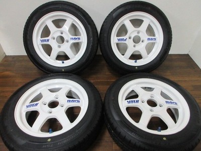 JDM ・RAYS VOLKRACING TE37 14in5J+45 4-hole PCD100 DP Le Mans V 155/65R (No Tires)