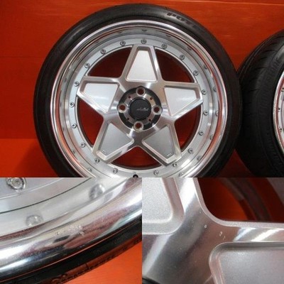 JDM S4AME SHALLEN STAR 17x7.5J 8J +38 PCD100 4H POTENZA Adrenalin 205/4 (No Tires) - Image 2
