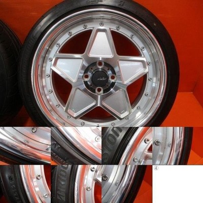 JDM S4AME SHALLEN STAR 17x7.5J 8J +38 PCD100 4H POTENZA Adrenalin 205/4 (No Tires) - Image 3