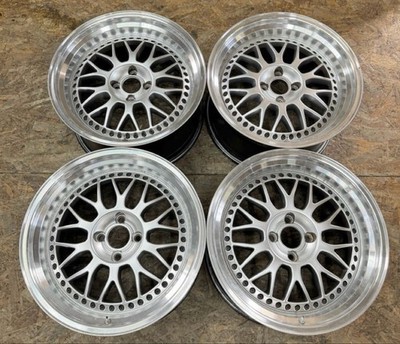 JDM RareESR SR01 Mesh 17x9.5J +30 PCD100 4-hole 4H Suitable for Mazda R (No Tires)