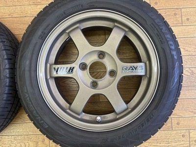 JDM Rare RAYS VOLK Racing TE37 145.5j +35 PCD100 2-Wheel Set (No Tires) - Image 3