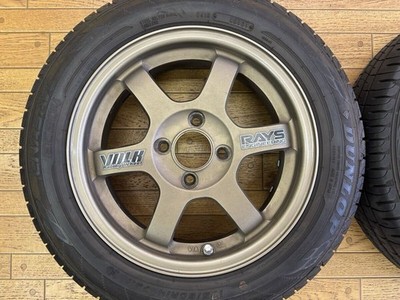 JDM Rare RAYS VOLK Racing TE37 145.5j +35 PCD100 2-Wheel Set (No Tires) - Image 4