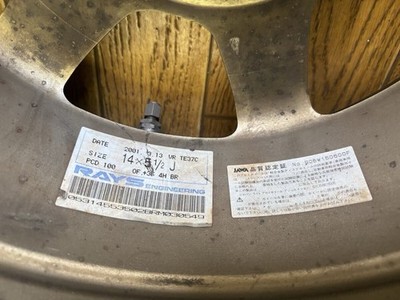 JDM Rare RAYS VOLK Racing TE37 145.5j +35 PCD100 2-Wheel Set (No Tires) - Image 5