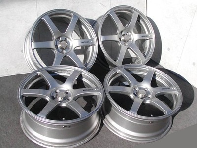 JDM Rare lightweight AVS T6 PCD100 7.5J +48 wheels for Legacy Impreza (No Tires)