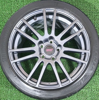 JDM Rare Subaru WRX STI genuine optional wheels 18x8.5J +55 PCD114.3 5H (No Tires) - Image 5