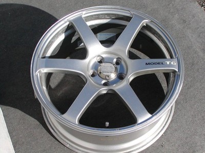 JDM Rare lightweight AVS T6 PCD100 7.5J +48 wheels for Legacy Impreza (No Tires) - Image 3