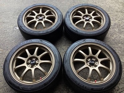 JDM M9711 Impreza WRX STi with LM SPORT FINAL 7.5J +50 100 5H bronze c (No Tires)