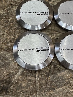 JDM Rare WORK EMOTION center cap silver kiwami T5R M8R T7R D9R cap cen (No Tires) - Image 2