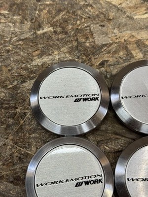 JDM Rare WORK EMOTION center cap silver kiwami T5R M8R T7R D9R cap cen (No Tires) - Image 3