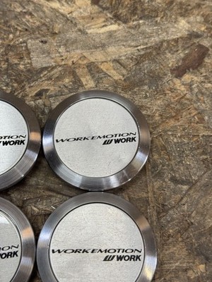 JDM Rare WORK EMOTION center cap silver kiwami T5R M8R T7R D9R cap cen (No Tires) - Image 4