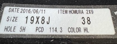 JDM RareRAYS HOMURA Village 2x9 19x8J +38 PCD114.3 5-hole 5H Fits Prius (No Tires) - Image 10