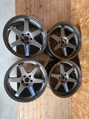 JDM Out of print RAYS TE37 8.5J +22 9.5J +12 5h 114.3 R33 R34 Skyline (No Tires) - Image 2