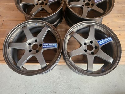 JDM Out of print RAYS TE37 8.5J +22 9.5J +12 5h 114.3 R33 R34 Skyline (No Tires) - Image 4