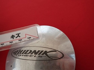 JDM 1 sheet BUDNIK aftermarket used wheel center cap center cover embl (No Tires) - Image 9