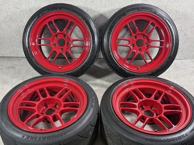 JDM Painted ENKEI RPF1 17in 9j +40 9.5j +18 PCD114.3 Advan A050 225/45 (No Tires)