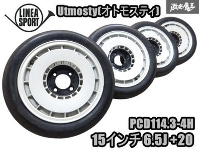 JDM RareLINEA SPORT Utmosty 15x6.5J +20 PCD114.3 4H 4-Wheel Set 195/50VR15 AE (No Tires)
