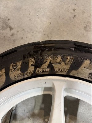 JDM p1racing 15-inch 5-hole 8J 114.3 +32 Tire 03G 215-50r15white2-Wheel Set (No Tires) - Image 7
