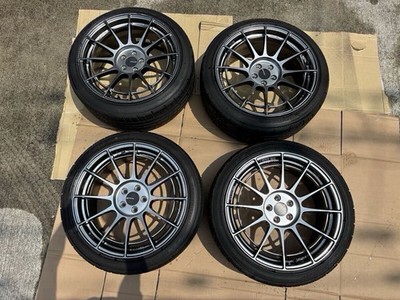 JDM ENKEI NT03RR type SS 18x9J+48 PCD100 5H Tire and Wheel 4-Wheel Set f (No Tires)