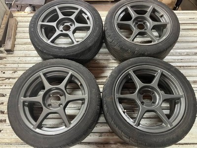 JDM 4-Wheel Set Buddy Club P1 Racing 16x7J+35 4H100 16-inch wheels with (No Tires)