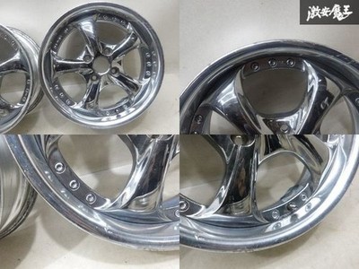 JDM RareWORK VS-KF 15x5.5J +40 PCD100 4H Wheel 4-Wheel Set Chrome Wagon R Mov (No Tires) - Image 3