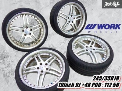 JDM WORK GNOSIS GS5 Wheels 4-Wheel Set 19x9J +48 PCD 112 5H Summer Tires 245 (No Tires)