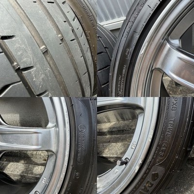 JDM Tanabe SSR GTX03 GT 1885 +45 185H PCD 100 Black/Silver with Tires (No Tires) - Image 9