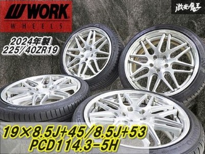 JDM WORK GNOSIS GV2 19x8.5J +53/8.5J +45 PCD114.3 5-hole wheels 4-Wheel Set 22 (No Tires)